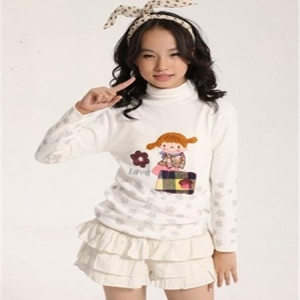 2013夏新款童裤 薄款 奥代尔棉 女童七分裤 纯色圆点 可爱风