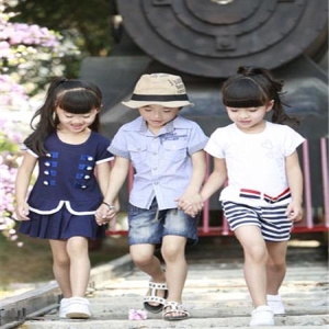 预售!FX1389010玫红纯棉短袖 卡通玫红色Hello Kitty纯棉短袖