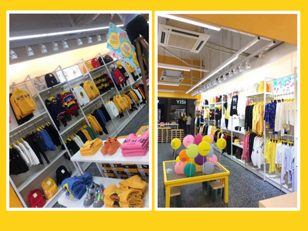哈罗小黄鸭童装店铺展示